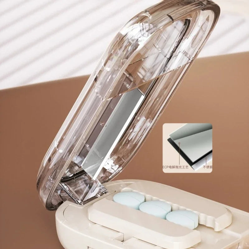 Adjustable Quartering Pill Cutter Storage Box