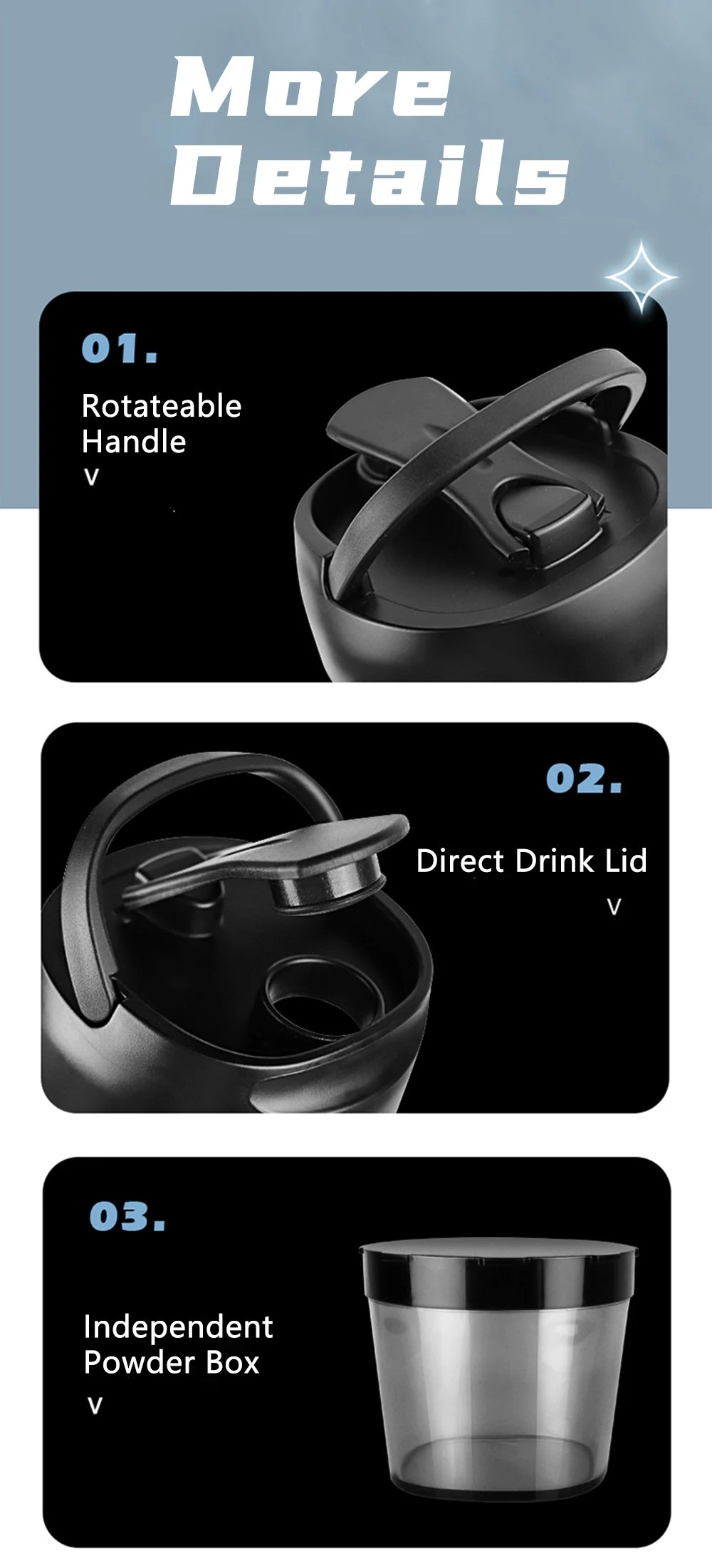 USB Electric Protein Shaker Bottle