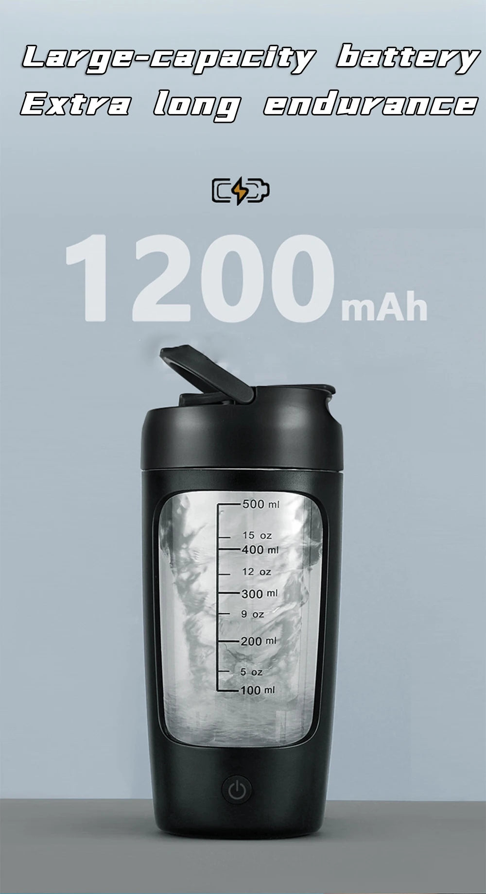 USB Electric Protein Shaker Bottle